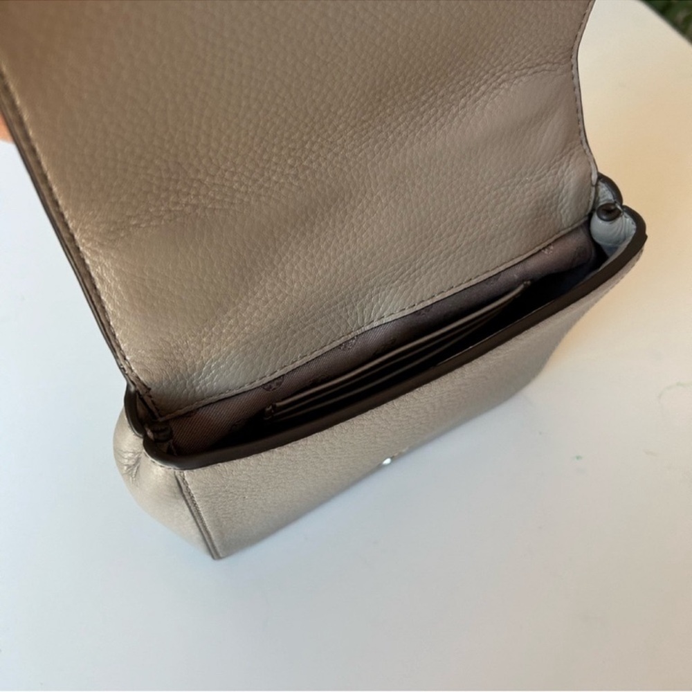 Tory Burch Perforated Leather Crossbody Bag in Gray - Picture 5 of 7
